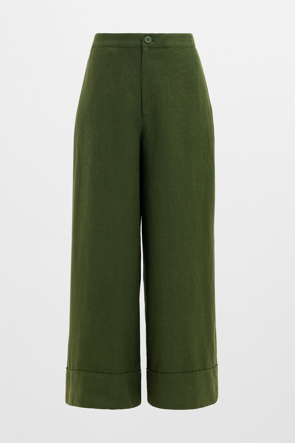 Anneli Linen Pant front | OLIVE