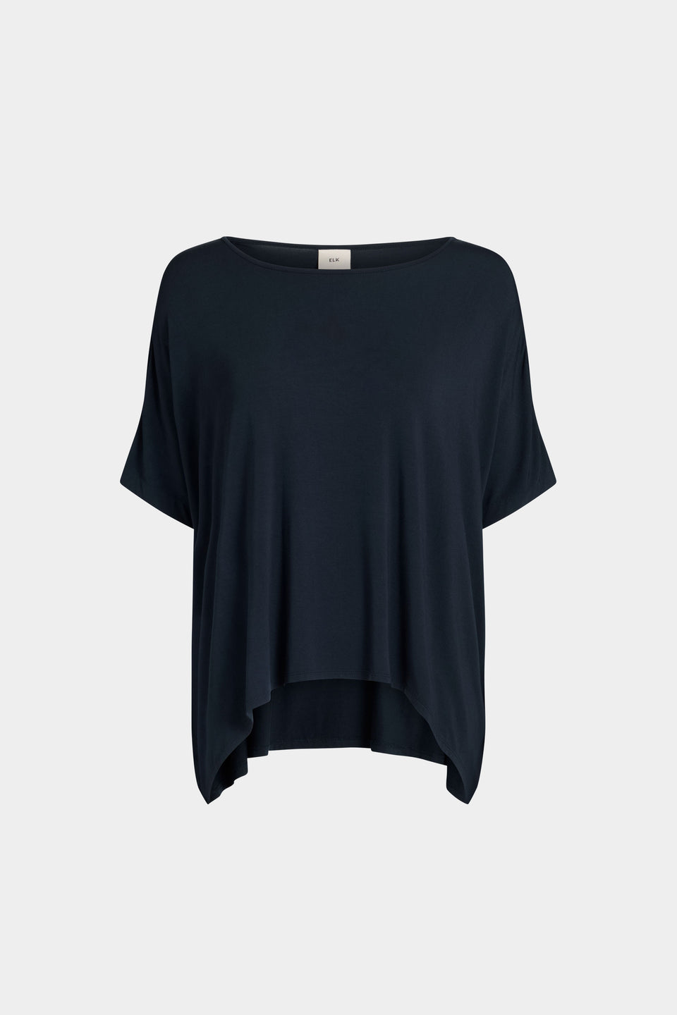 Telse Relaxed Stretch T-shirt Front | STEEL BLUE