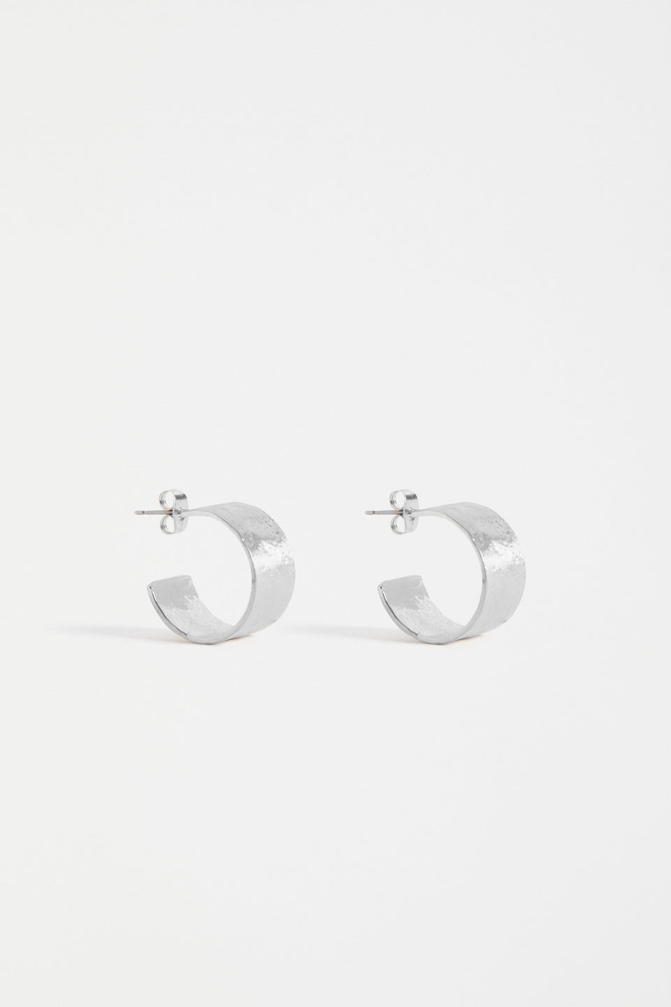 Gild Hammered Brass Hoop Earring | SILVER