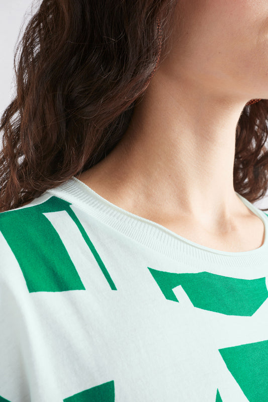 Joia Jersey T-shirt Dress Model Detail | GREEN BRAQUE PRINT