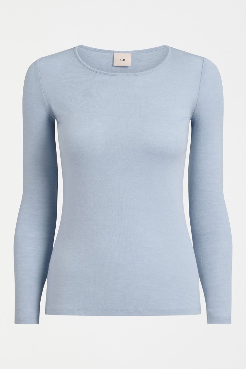 Merino Long Sleeve Top Tops - ELK | PEARL BLUE