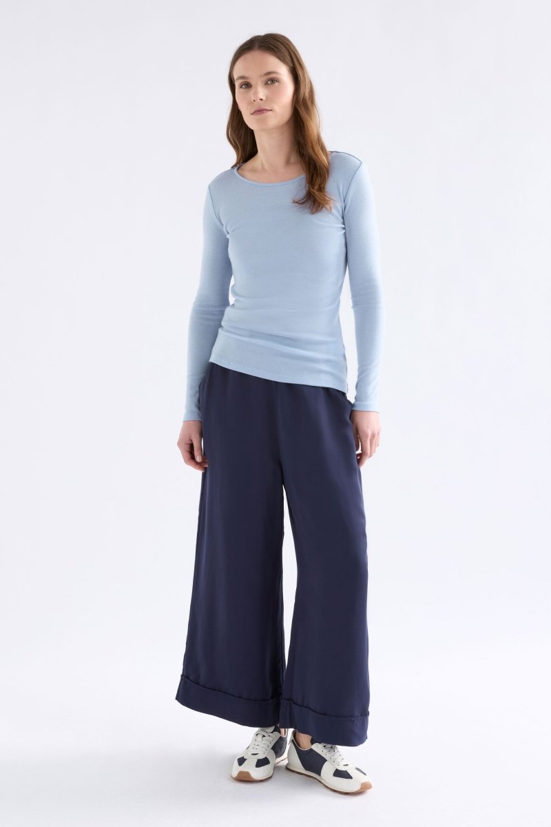 Merino Long Sleeve Top Tops - ELK | PEARL BLUE