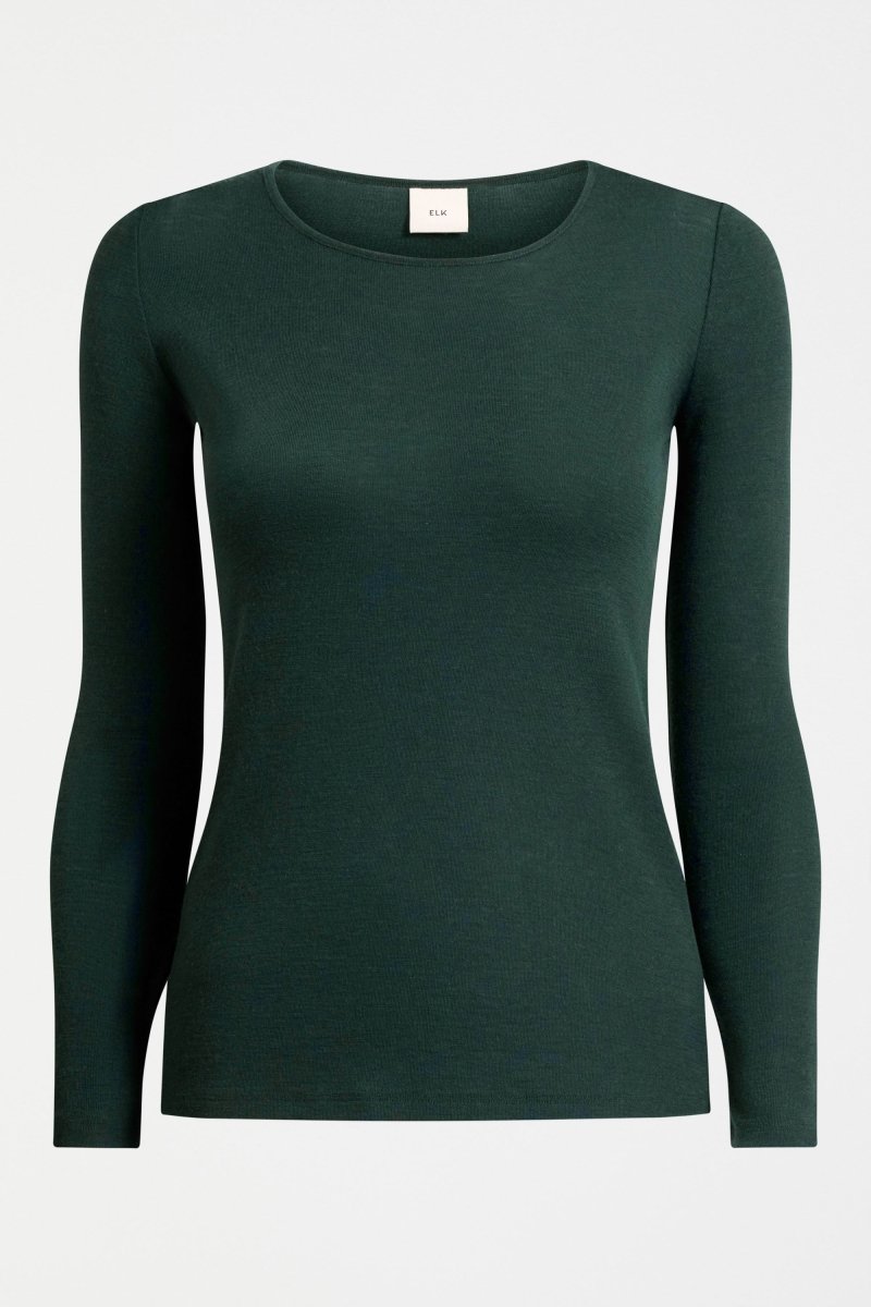 Merino Long Sleeve Top Tops - ELK | DARK PINE