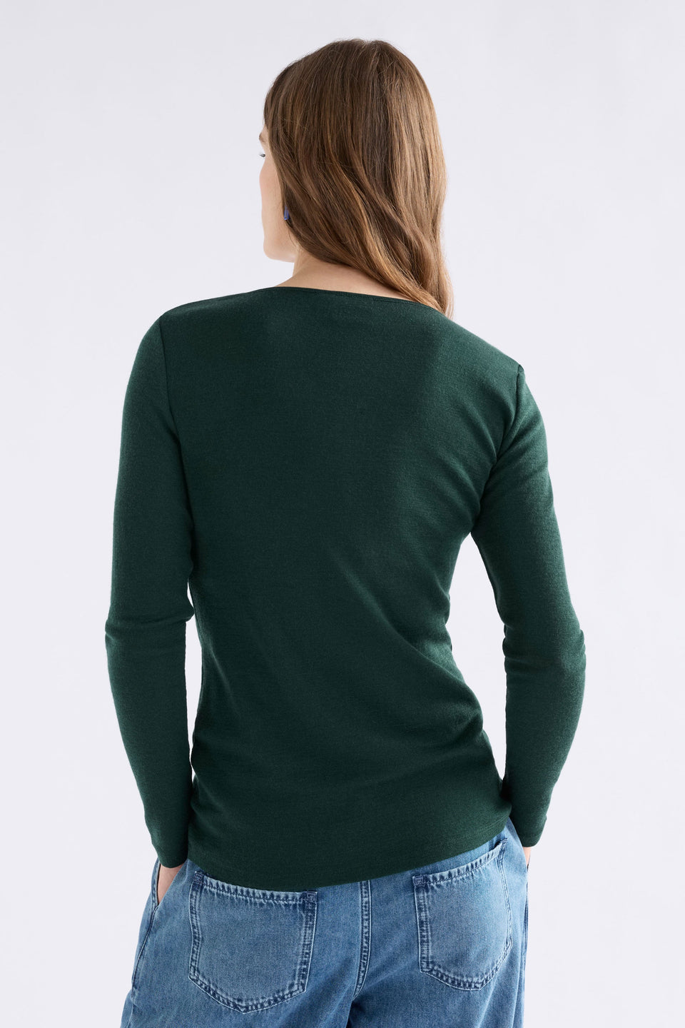 Merino Long Sleeve Top Tops - ELK | DARK PINE