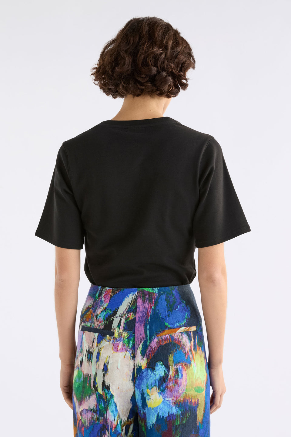 Mana Scuba Tee on Model Back Shot | BLACK