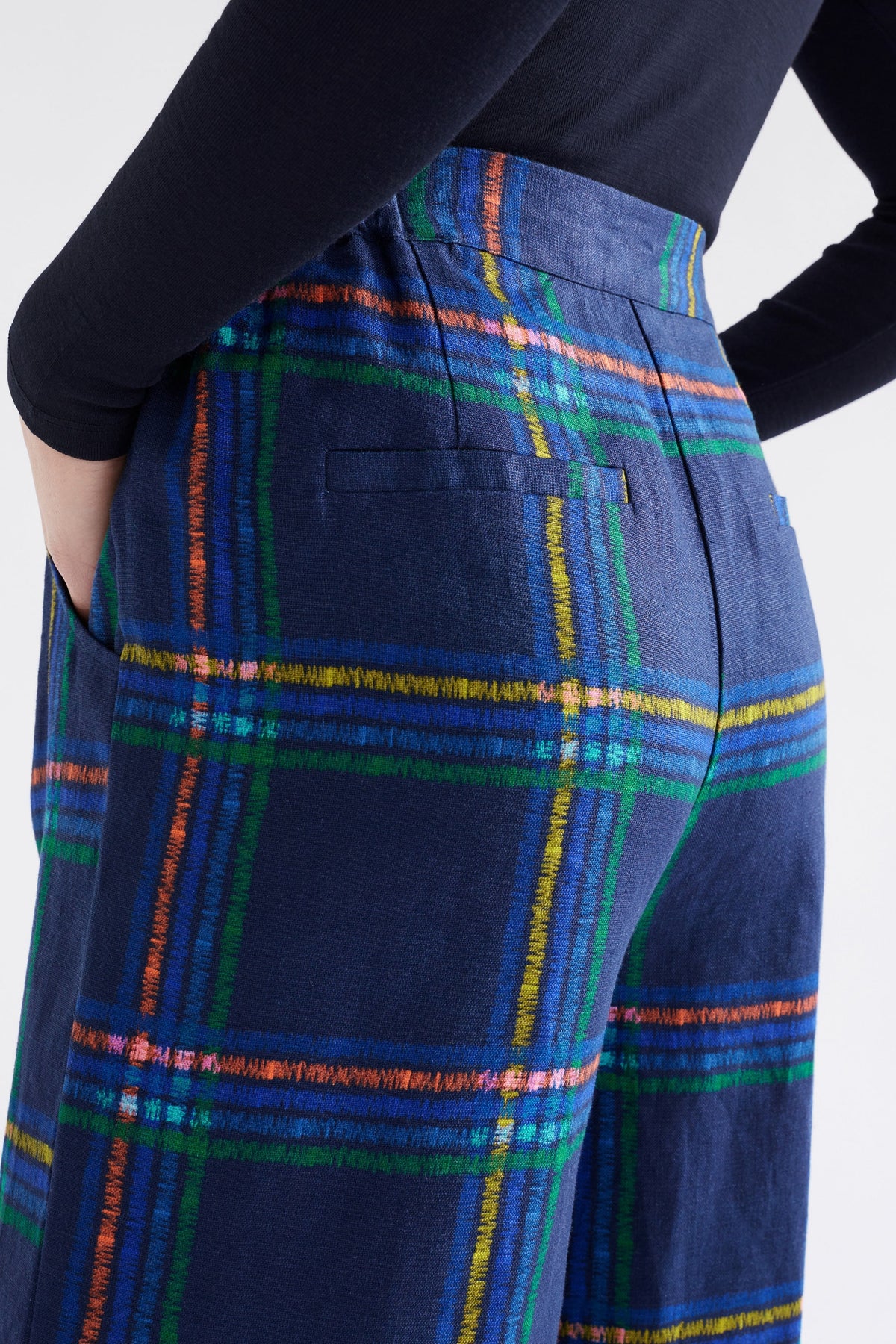 Paimo Pant on Model Back Shot Close Up Detail | ELBA CHECK