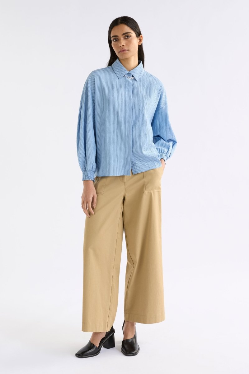 Erden Shirt on Model Full Length | CHAMBRAY