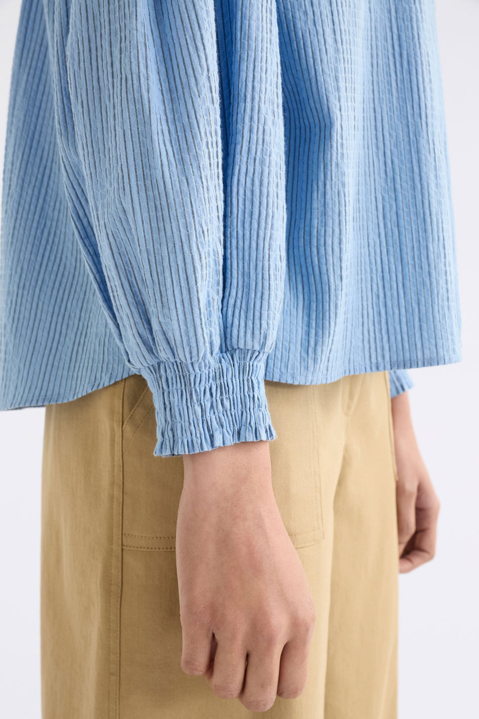 Erden Shirt on Model Sleeve Detail | CHAMBRAY