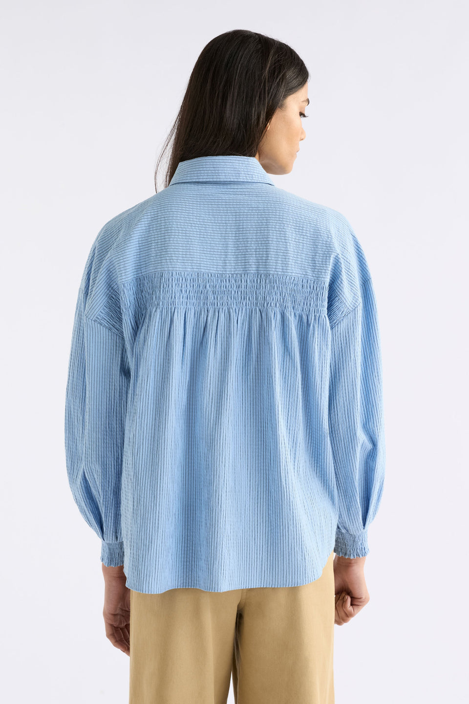Erden Shirt on Model Back View | CHAMBRAY