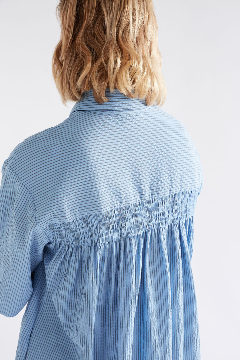 Erden Shirt Dress on Model Back View | CHAMBRAY