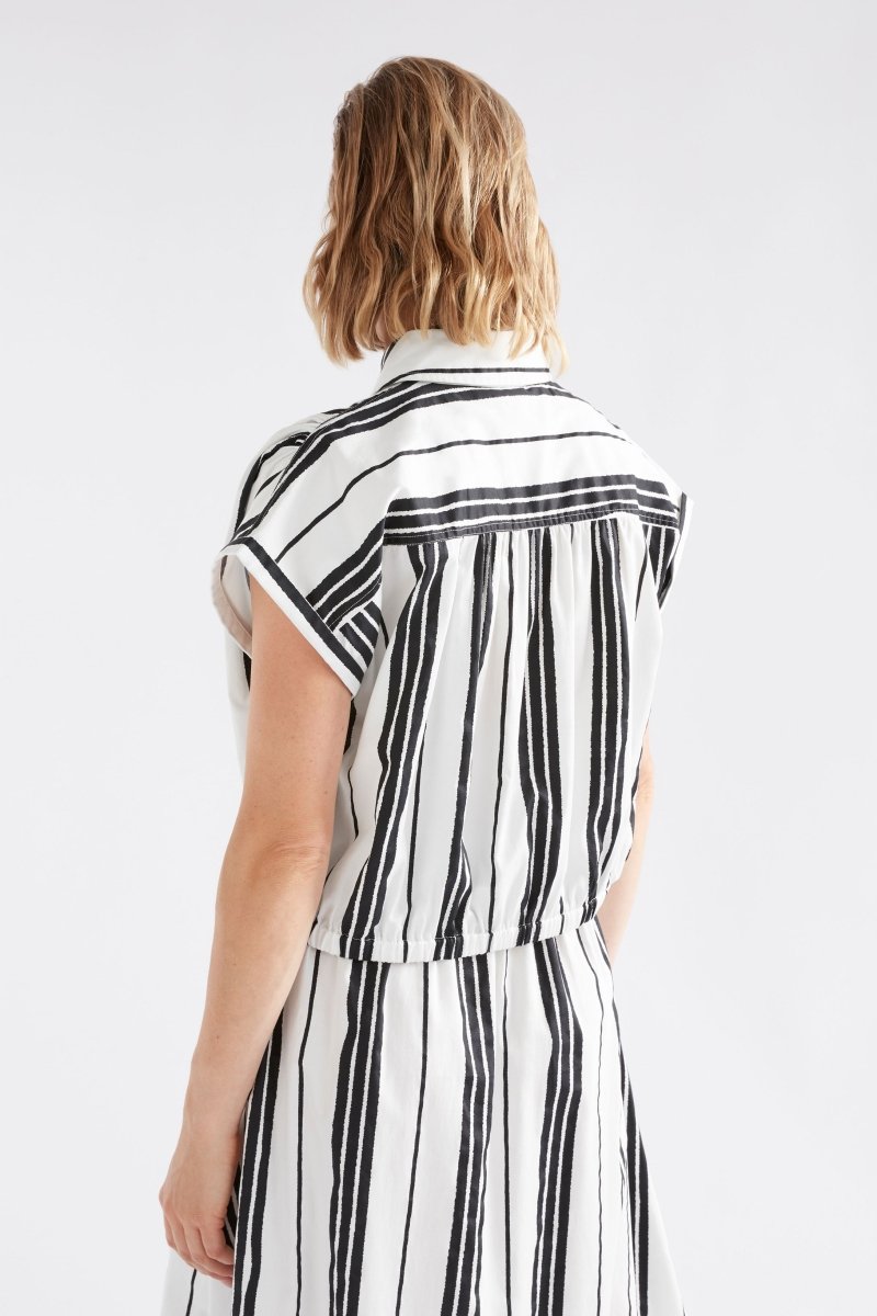 Reza Shirt Tops - ELK | FEZ PRINT WHITE