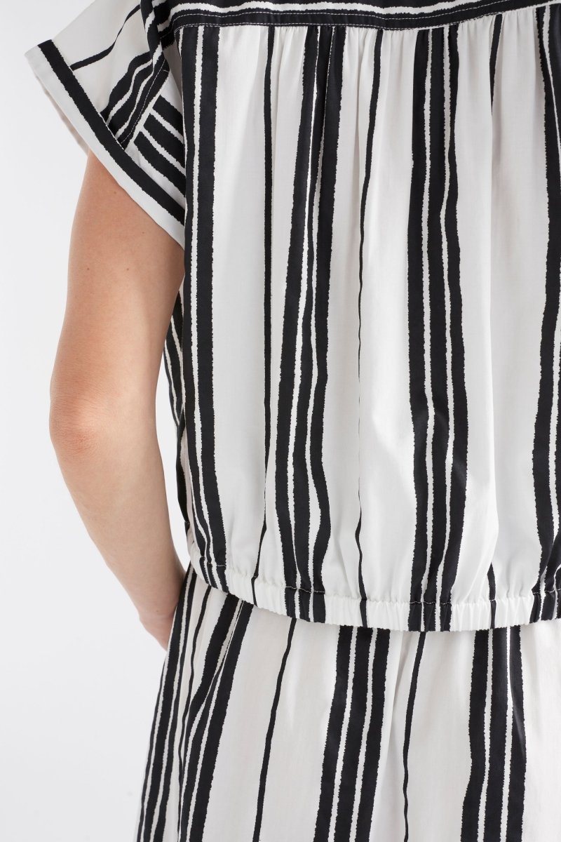 Reza Shirt Tops - ELK | FEZ PRINT WHITE