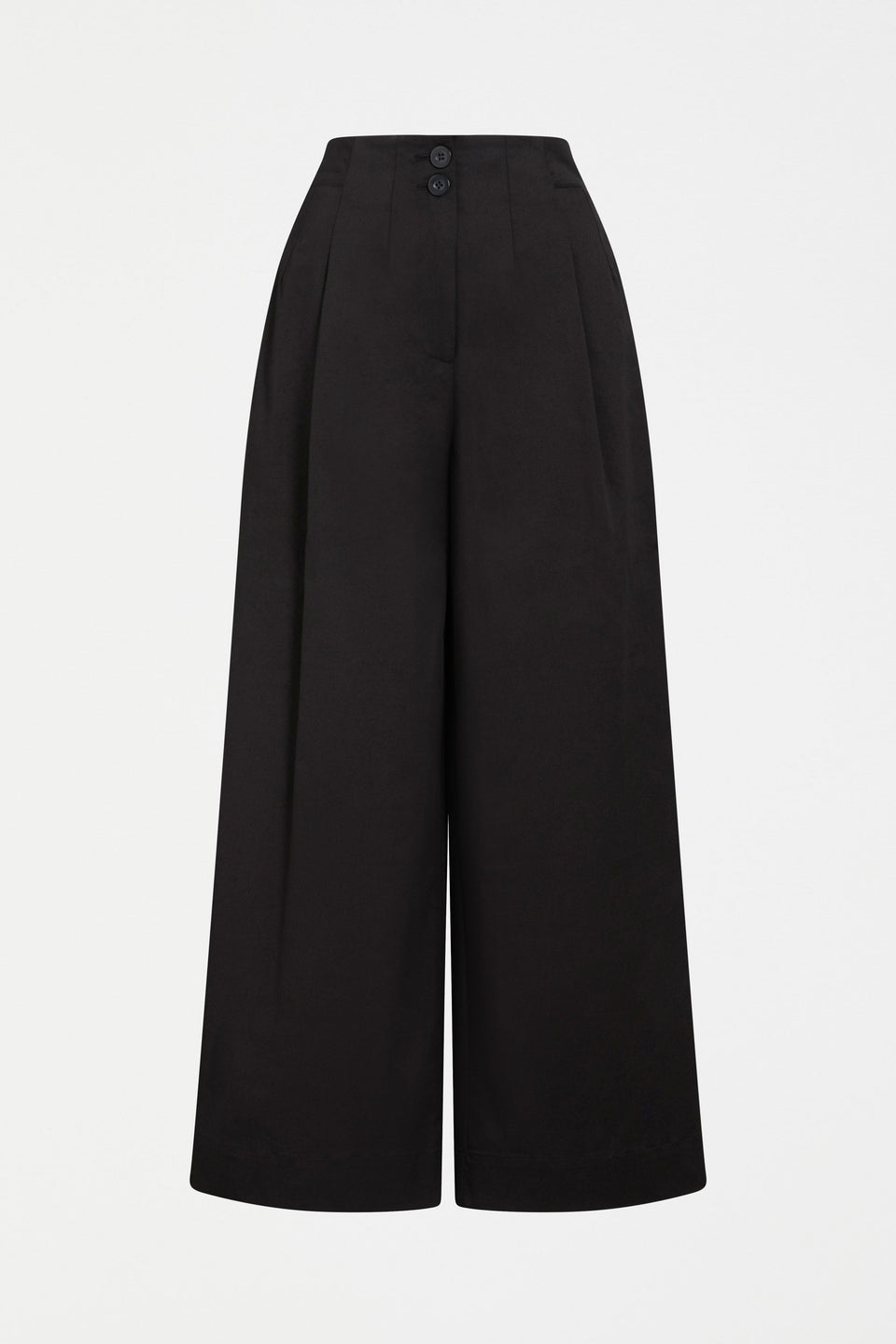 Ellem High Rise Cotton TENCEL stretch Tailored Women's Pant front | BLACK