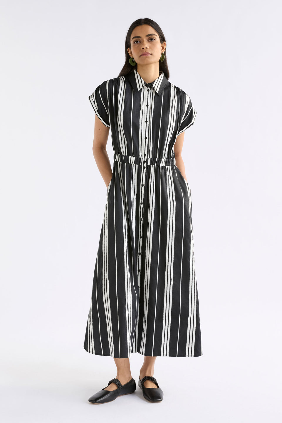 Reza Shirt Dress Dresses - ELK | FEZ PRINT BLACK
