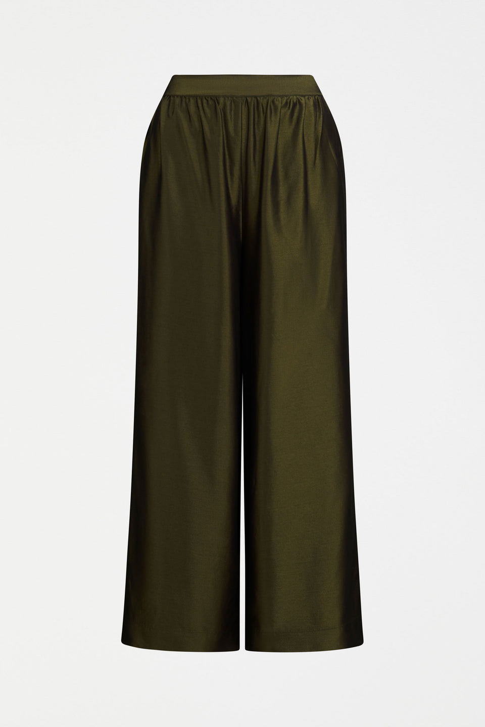 Medjal Wide Leg Metallic Culotte Pant Model styled | GOLD BLACK