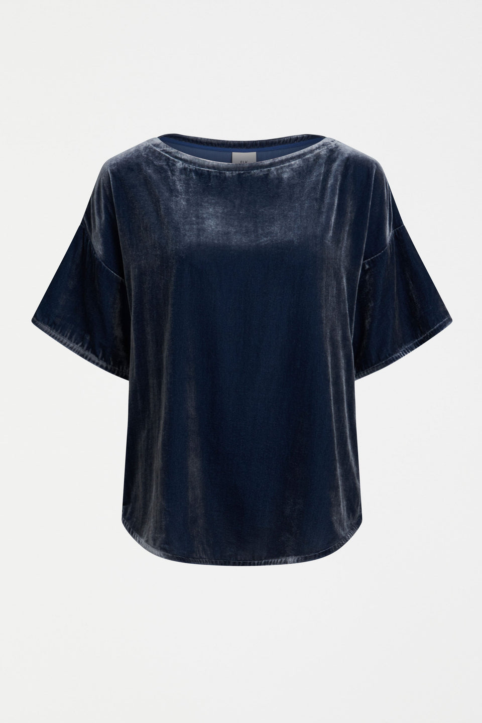 Suuri Boxy Sleeve Drop Shoulder Velvet Top Front | BLUE STEEL