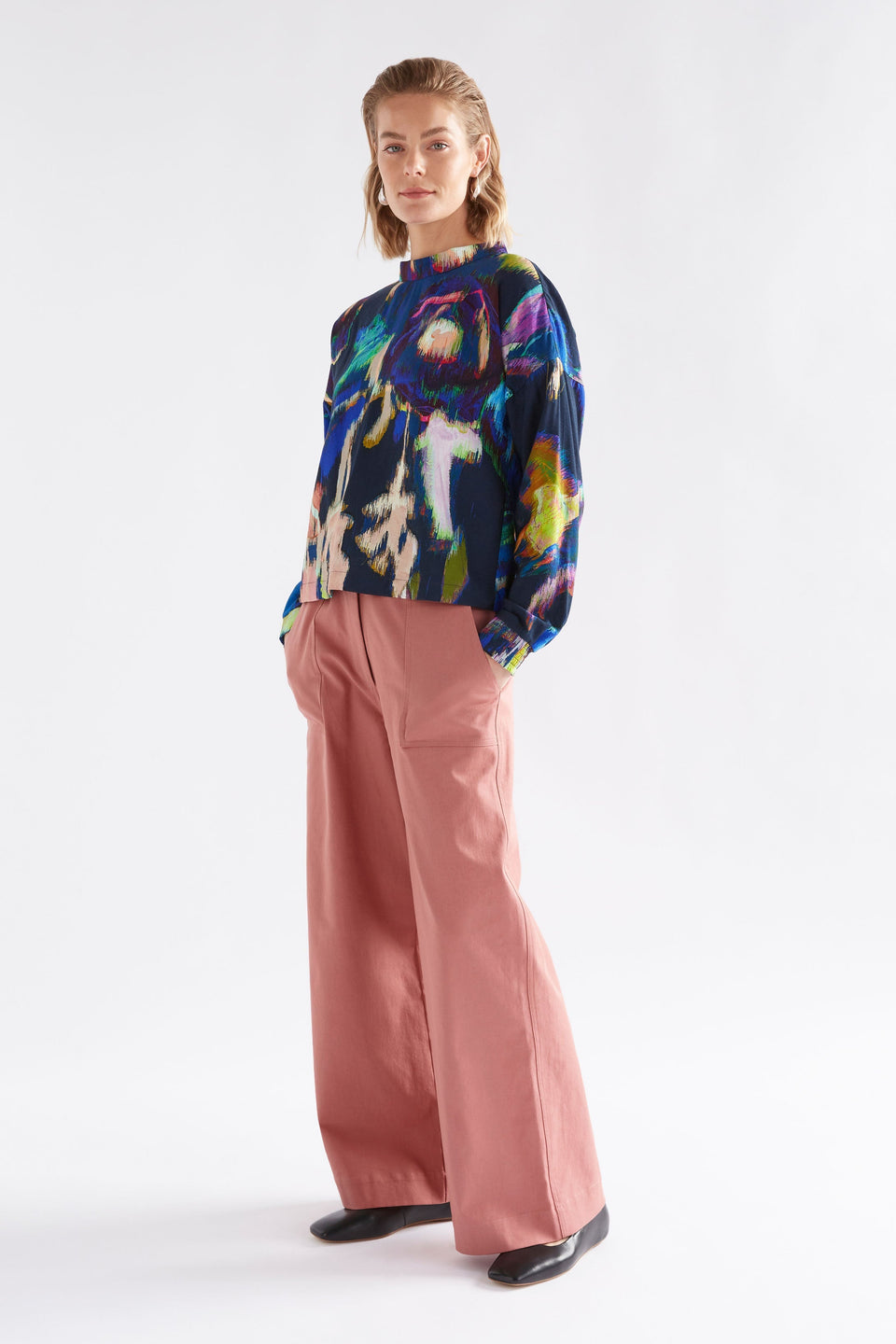 Moda Turtle Neck Top on Model | VAARA PRINT