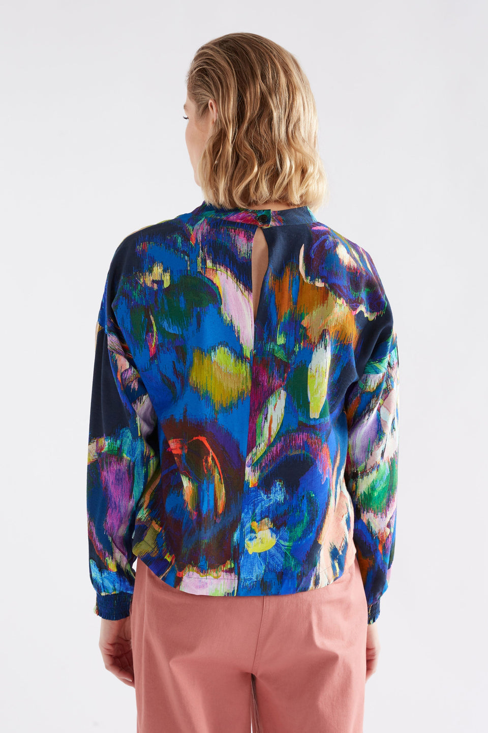 Moda Turtle Neck Top on Model Back View | VAARA PRINT