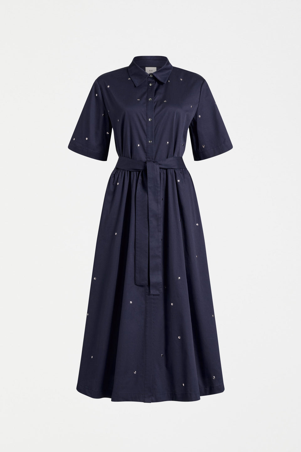 Stuud Long Shirt Dress front | BRIGHT NAVY