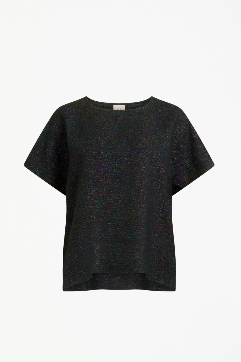 Tulle Top Tops - ELK | BLACK MULTI METALLIC