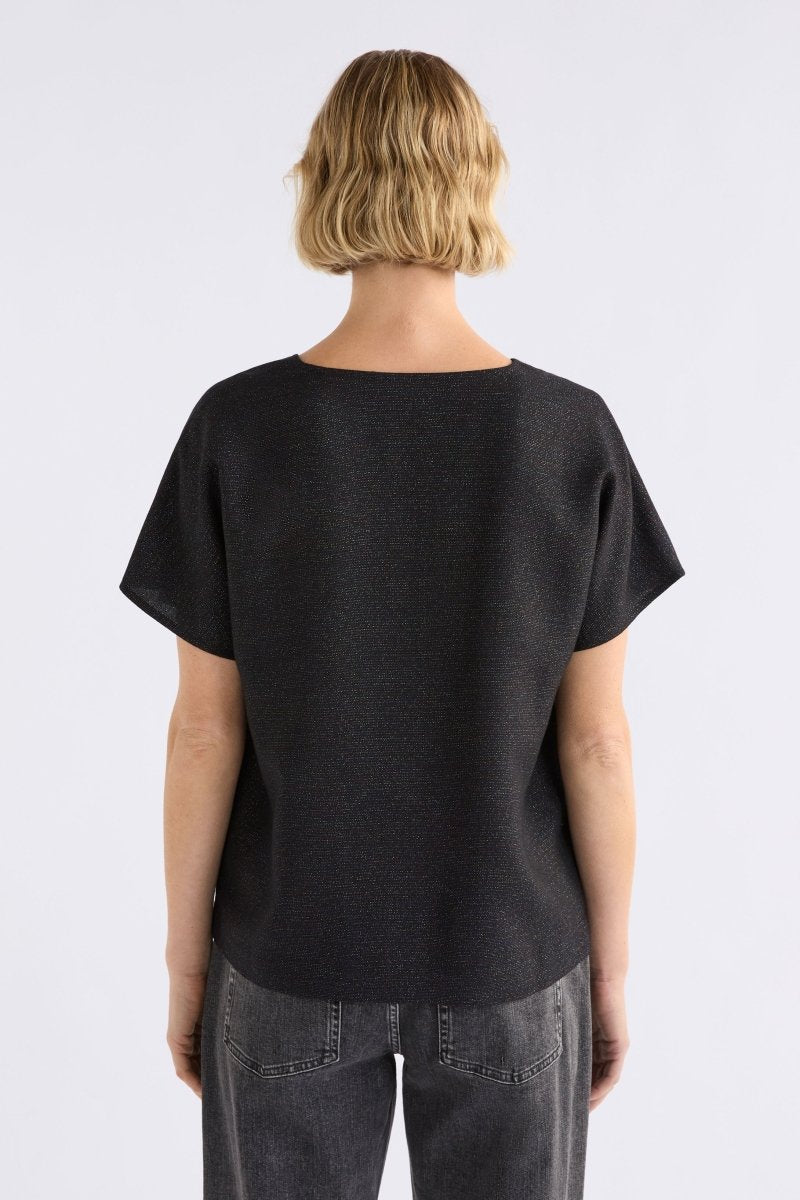 Tulle Top Tops - ELK | BLACK MULTI METALLIC