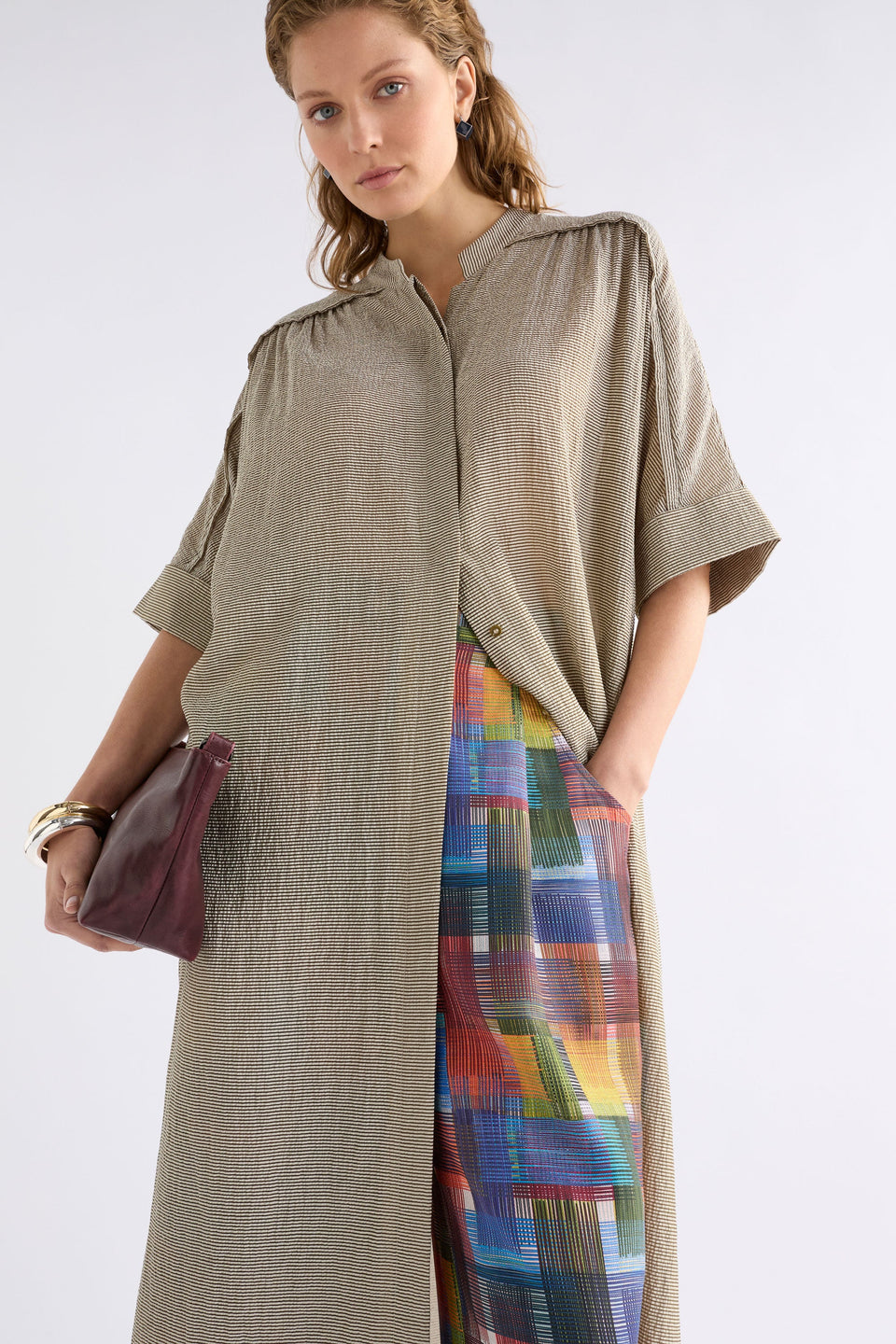 Porta Dress Dresses - ELK | OLIVE STRIPE