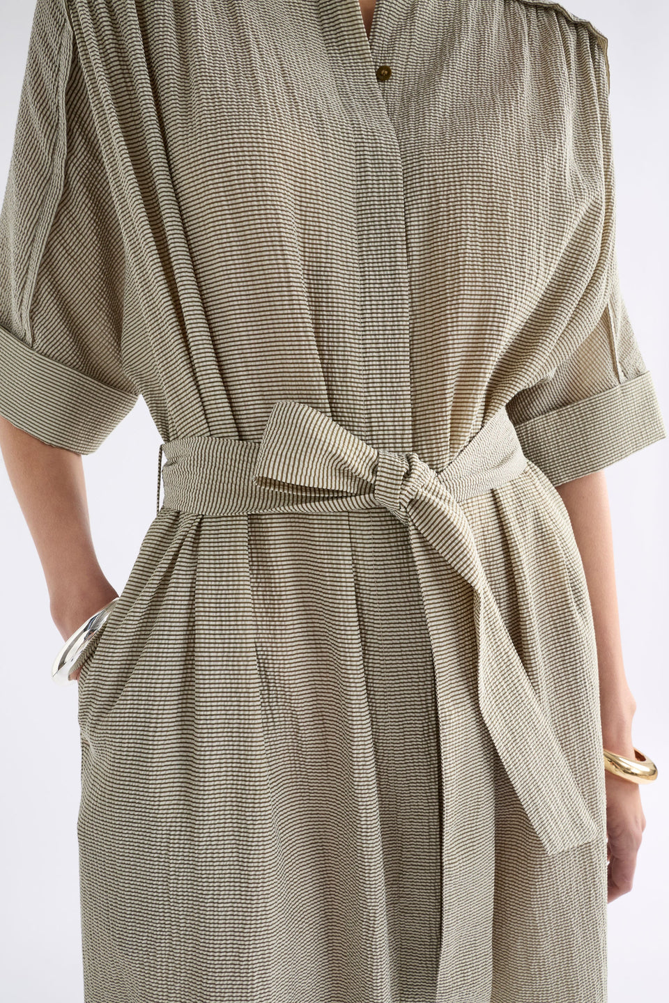 Porta Dress Dresses - ELK | OLIVE STRIPE