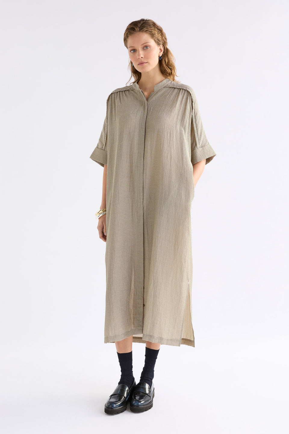 Porta Dress Dresses - ELK | OLIVE STRIPE
