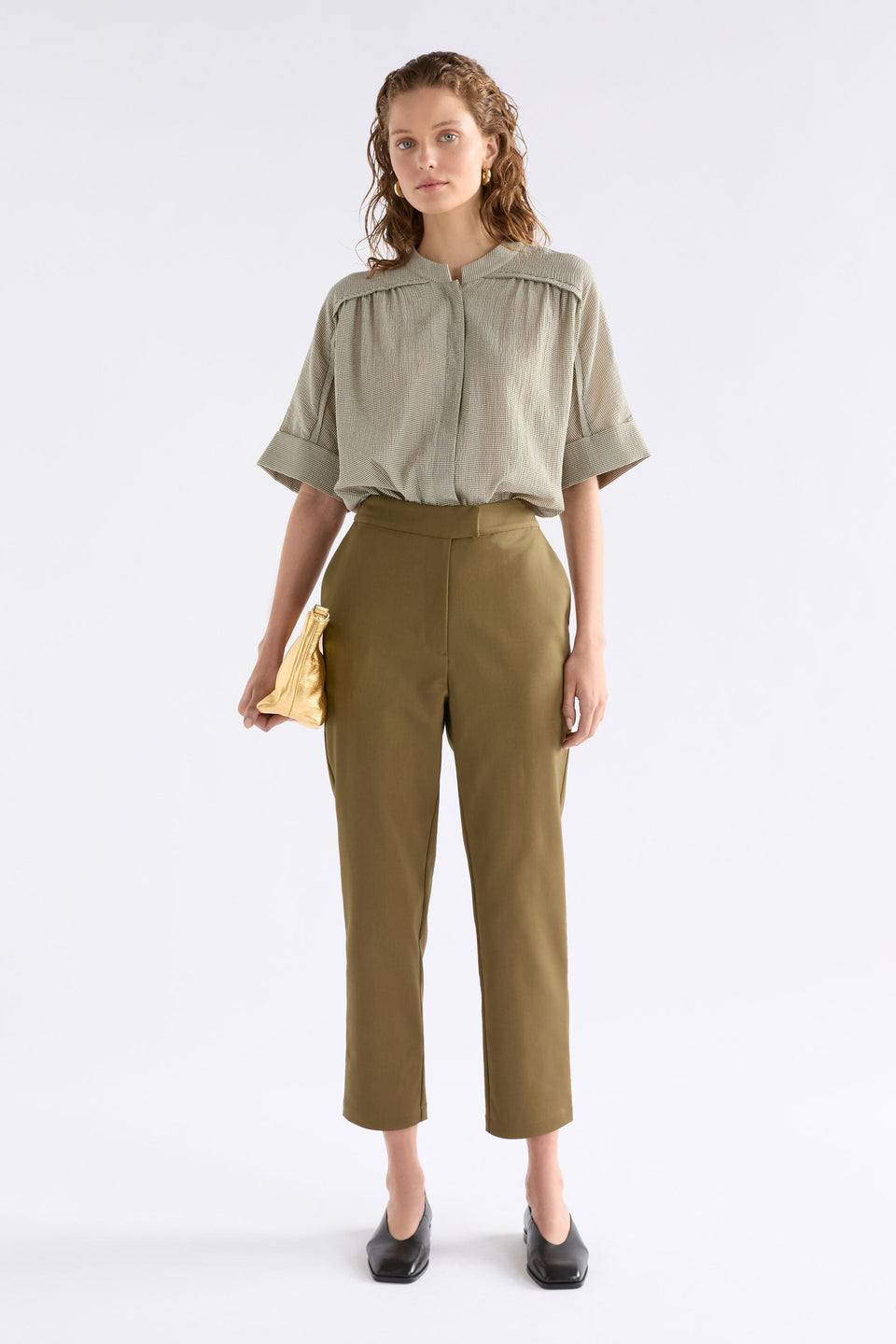 Porta Shirt Tops - ELK | OLIVE STRIPE
