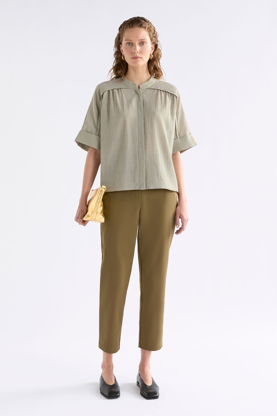 Porta Shirt Tops - ELK | OLIVE STRIPE