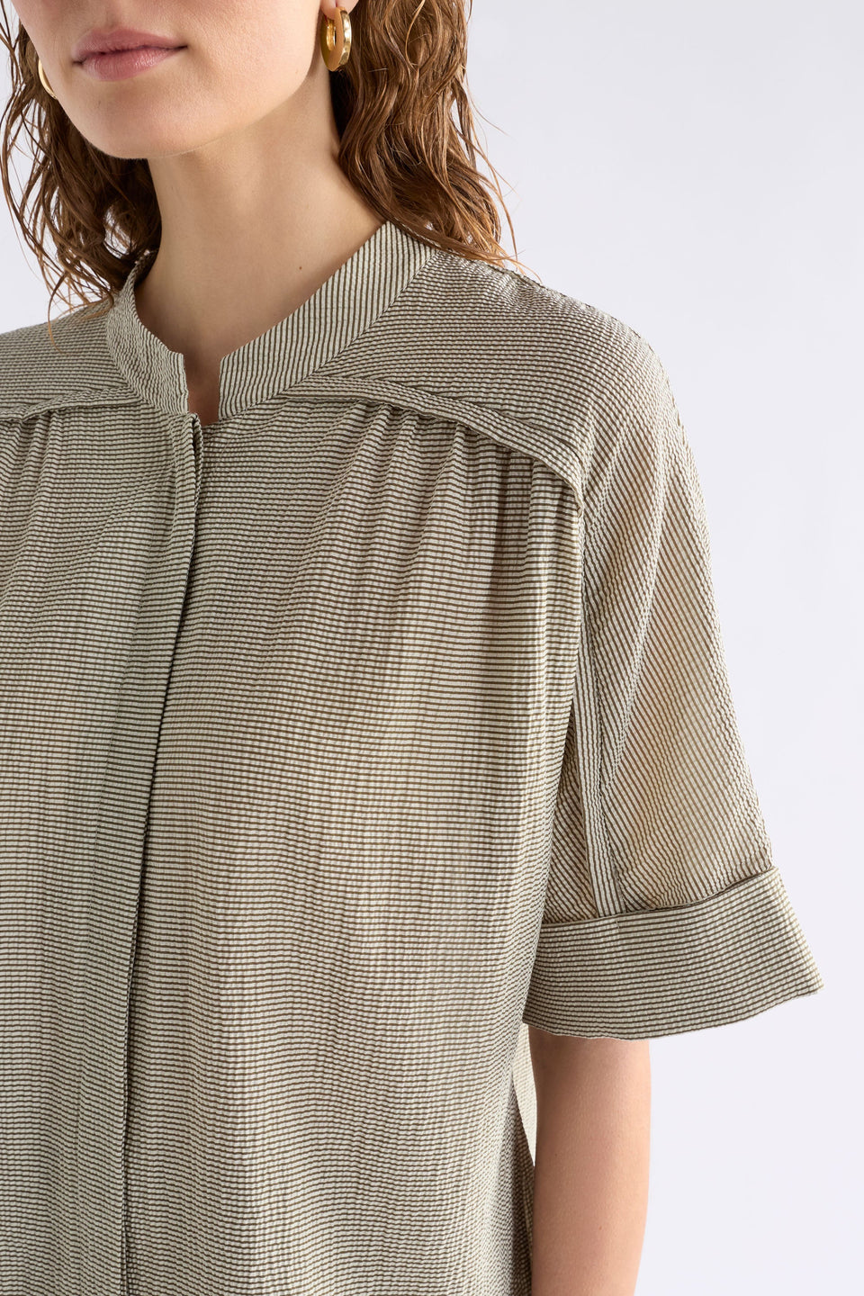 Porta Shirt Tops - ELK | OLIVE STRIPE