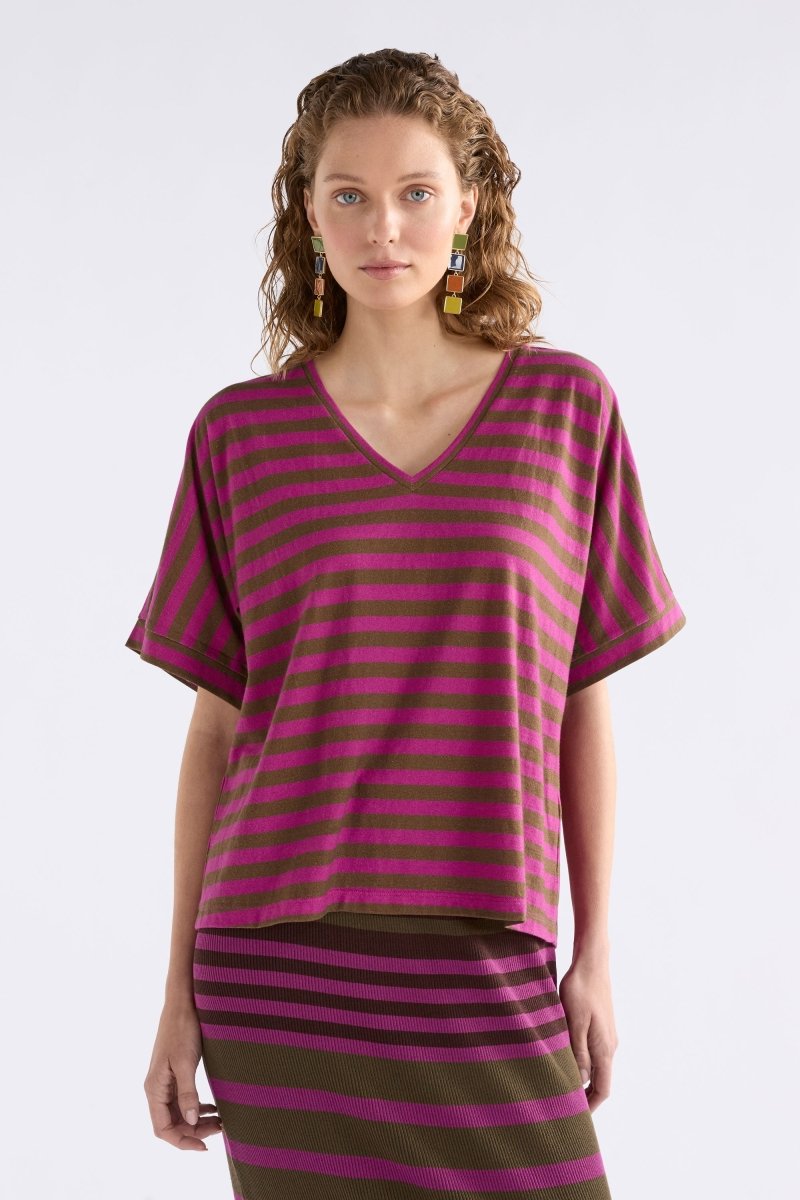 Seter Tee Tops - ELK | OLIVE FUCHSIA