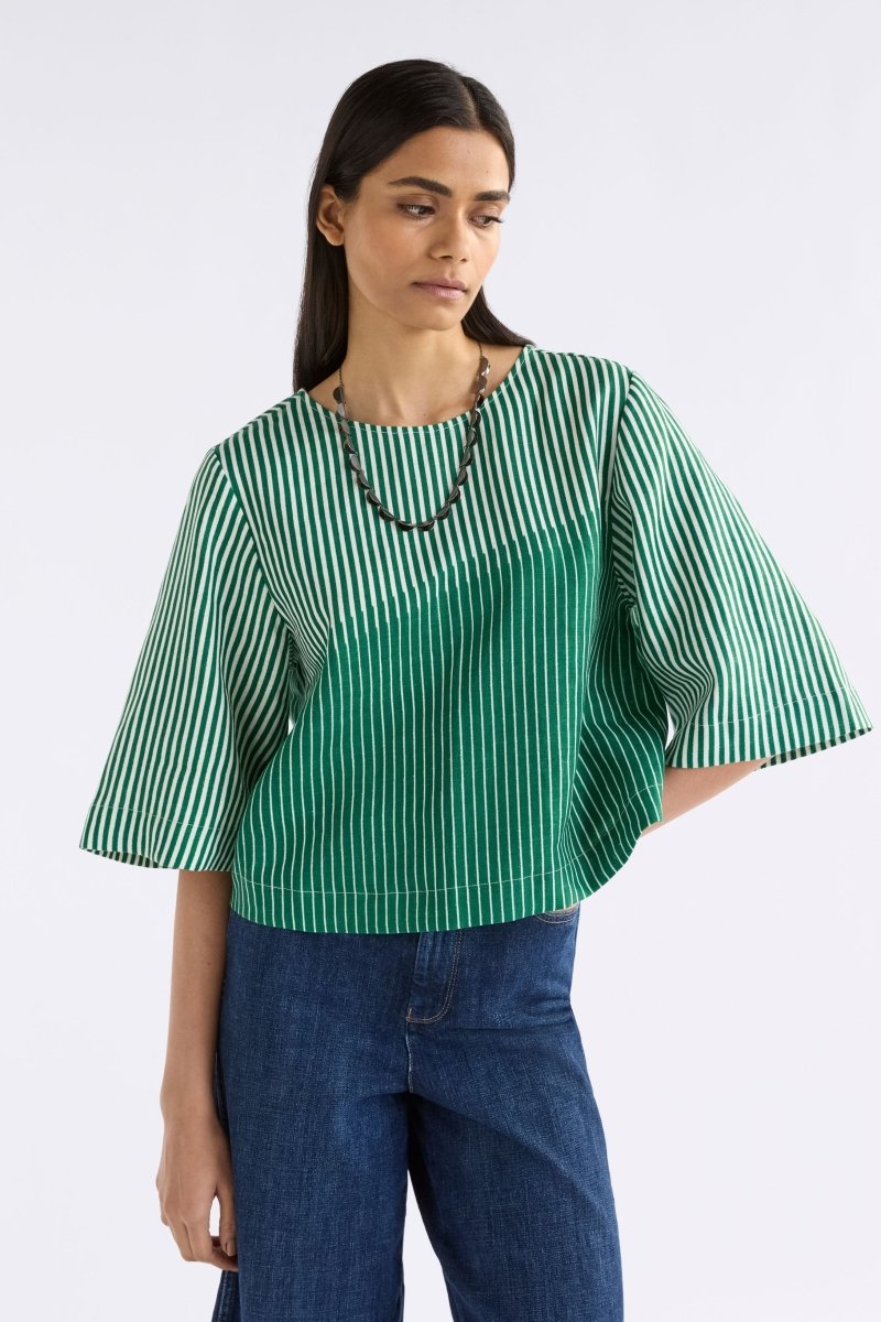 Llinen Top Otler Print Tops - ELK | ORTLER PRINT