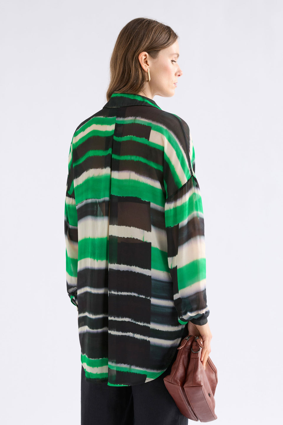 Eir Sheer Shirt Saillte Print Tops - ELK | SAILLTE PRINT