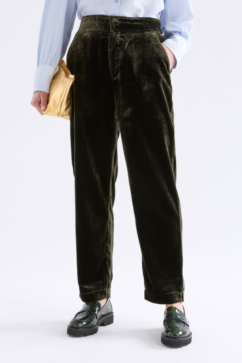 Suuri Velvet Pant Pants & Jeans - ELK | DEEP OLIVE