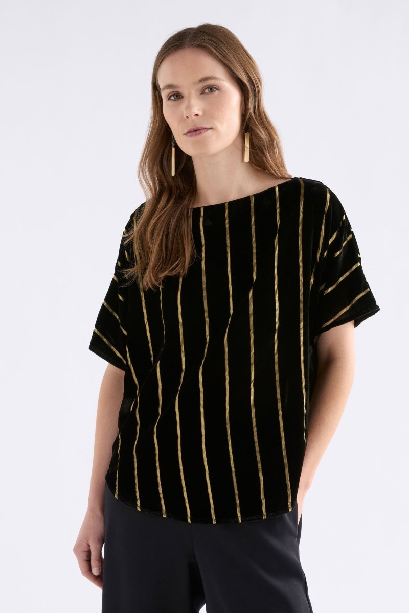 Lumii Top Tops - ELK | BLACK GOLD STRIPE