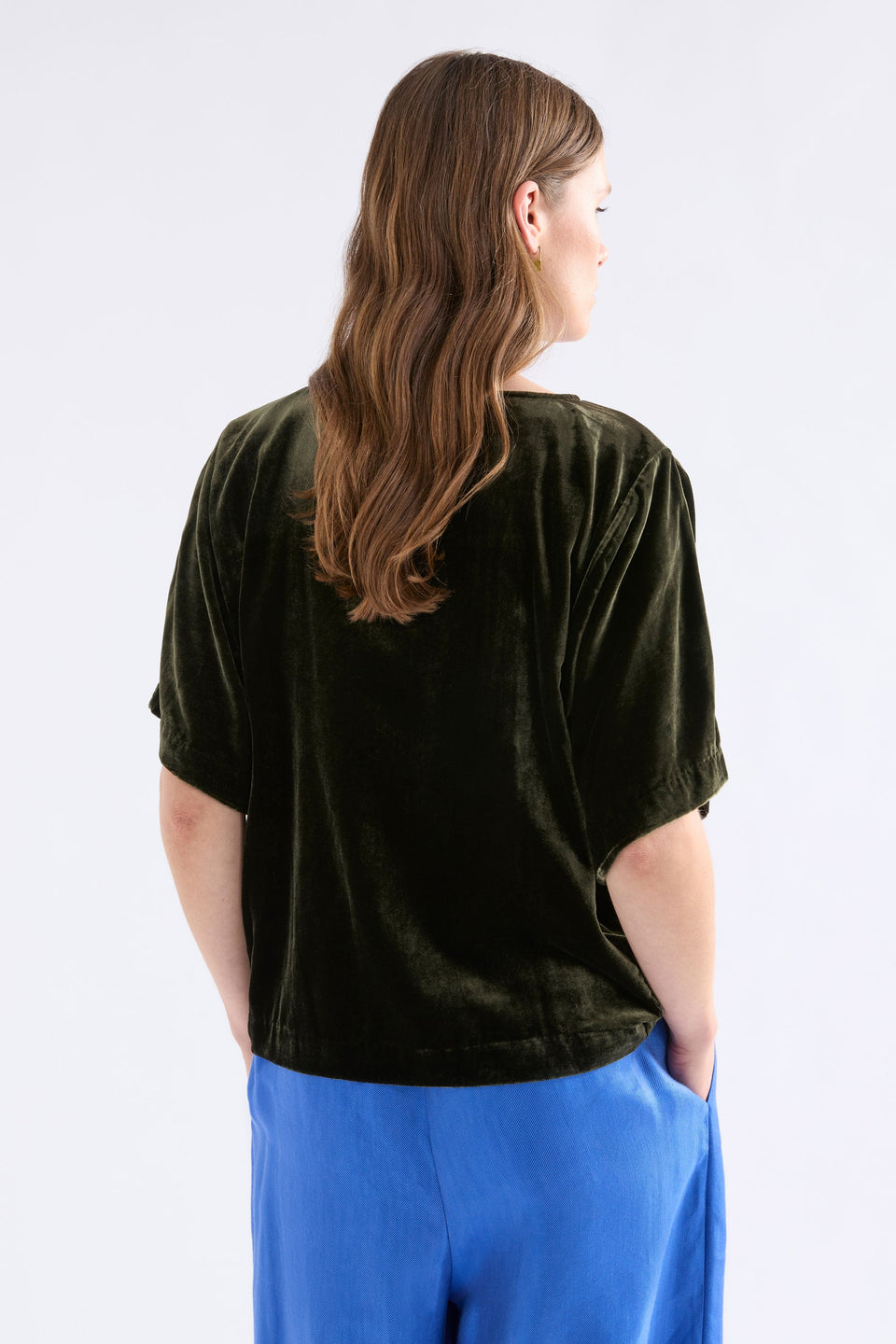Suuri Gathered Top Tops - ELK | DEEP OLIVE