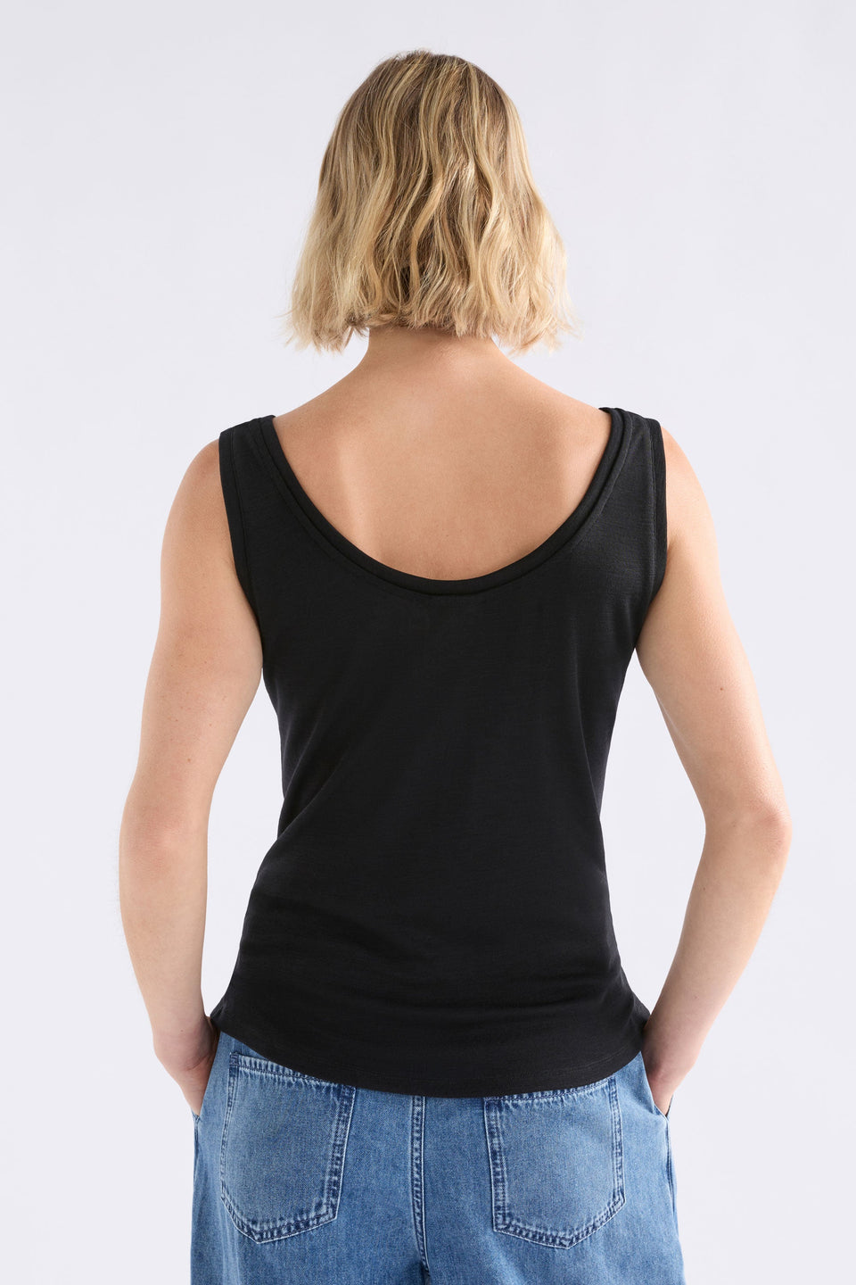 Merino Wool Tank Tops - ELK | BLACK