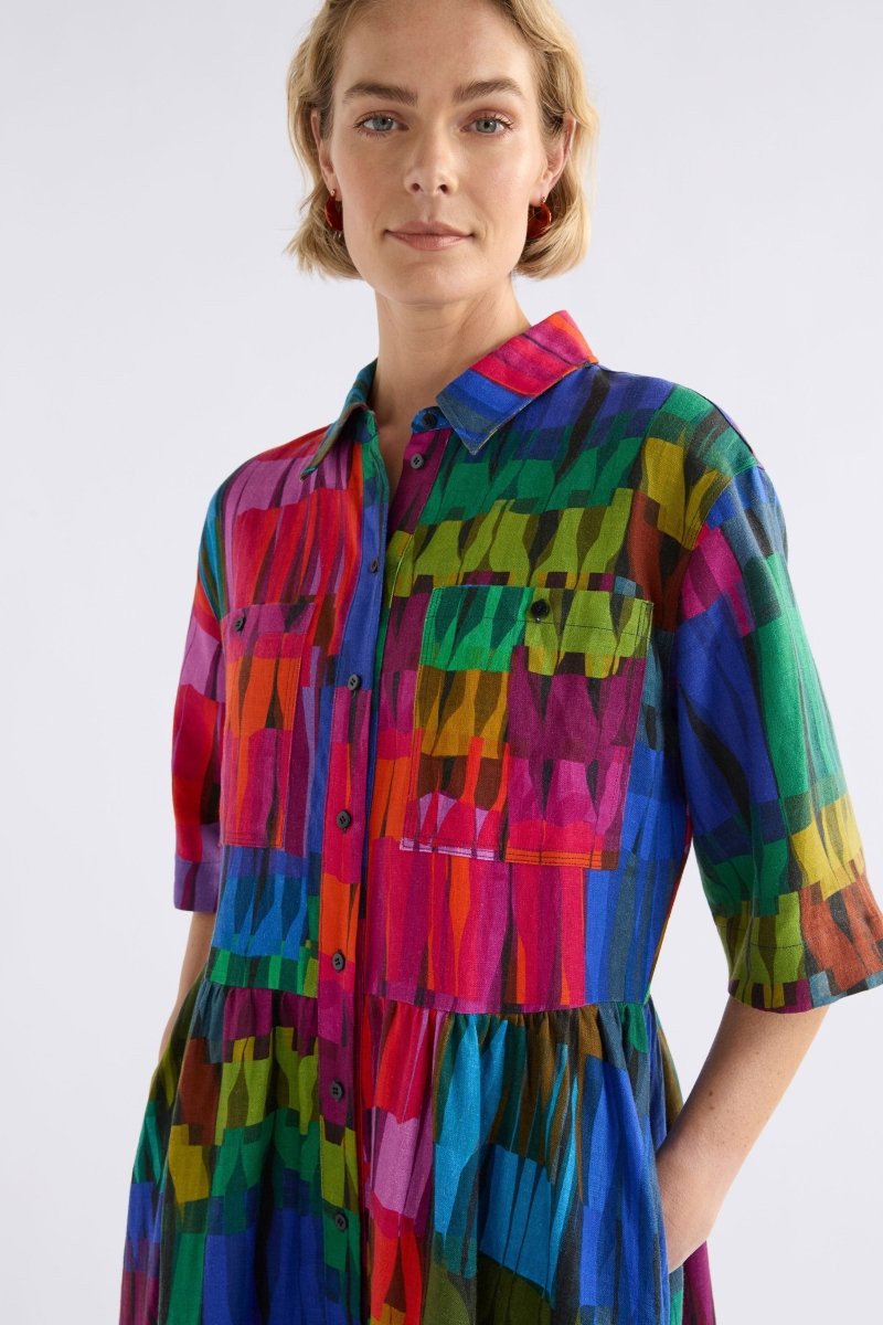 Llinen Light Dress Lind Print Dresses - ELK | LIND DARK PRINT