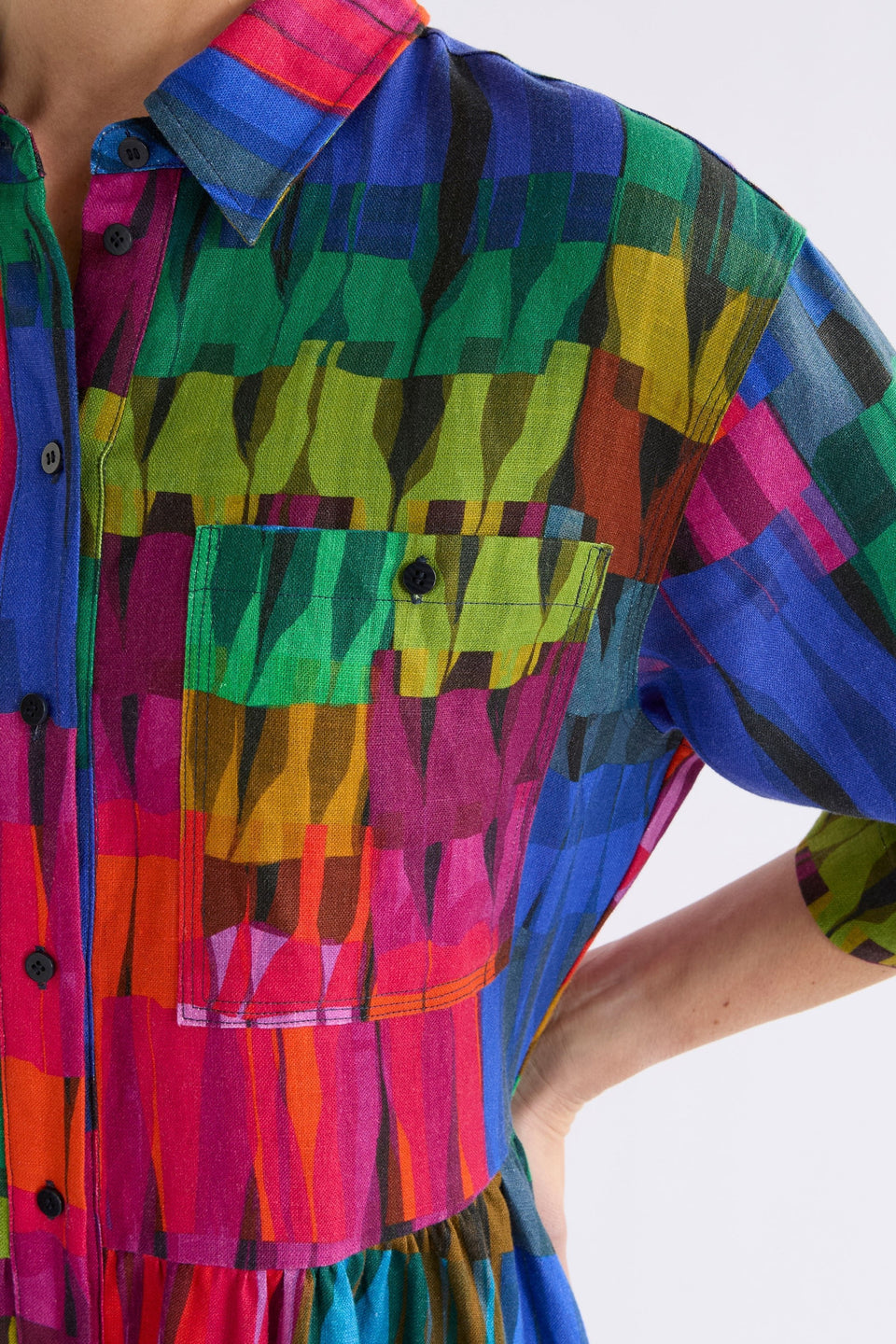 Llinen Light Dress Lind Print Dresses - ELK | LIND DARK PRINT