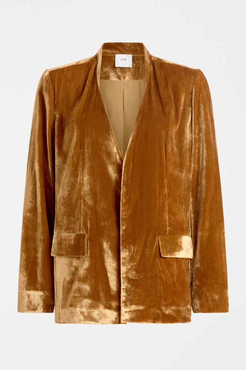 Velvet Soft Blazer Jacket Golden Jackets - ELK | GOLDEN