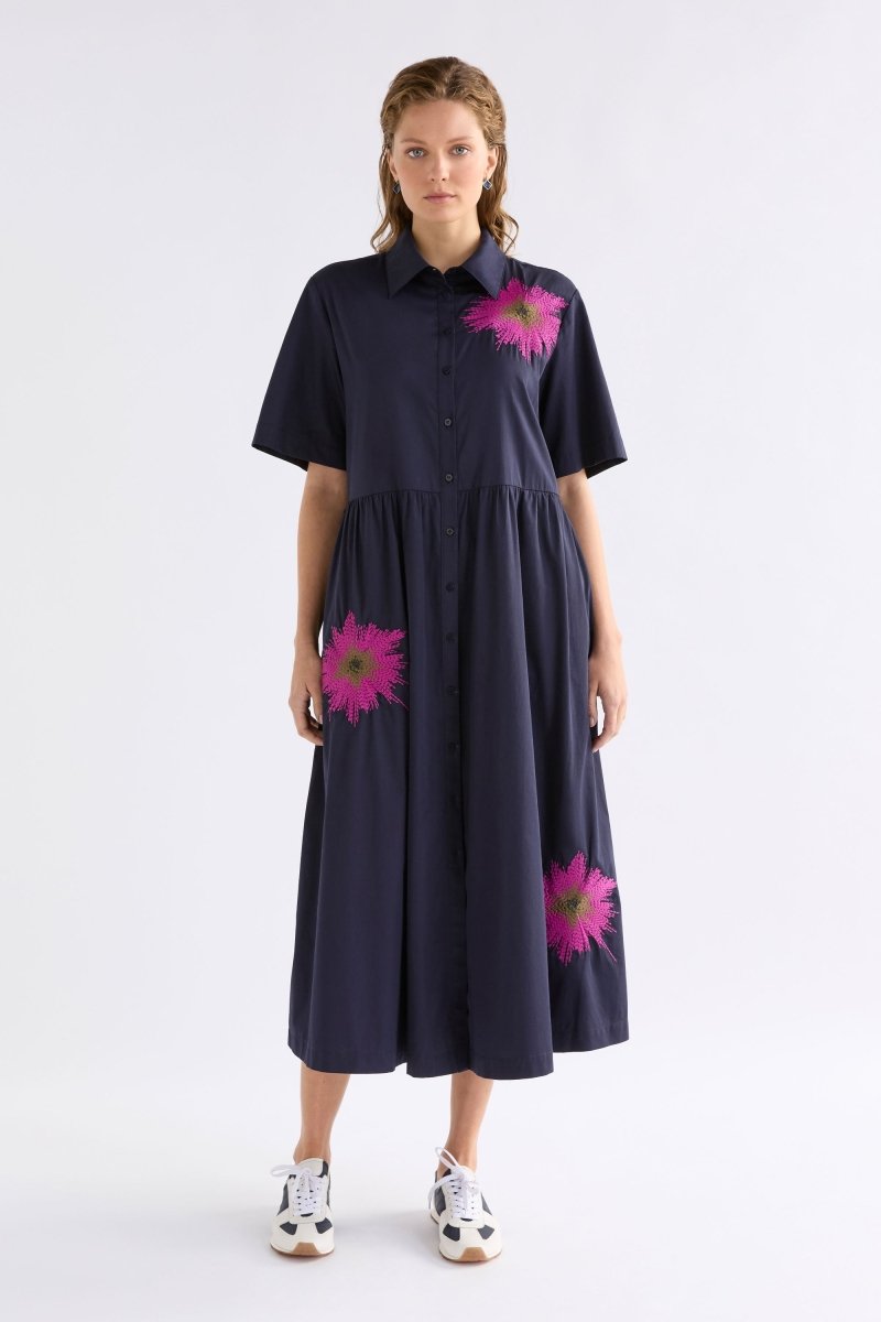 Eiren Shirt Dress Dresses - ELK | NEW NAVY FUCHSIA