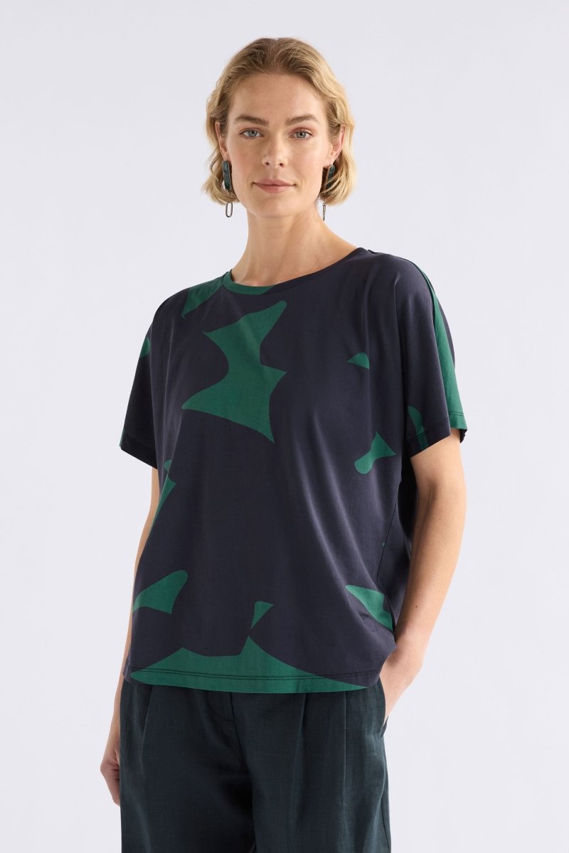 Haki Short Sleeve Tshirt Tops - ELK | TEAL TERA