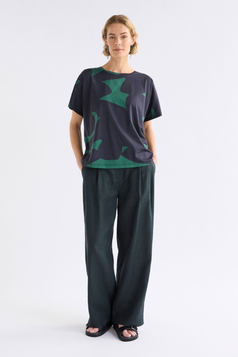 Haki Short Sleeve Tshirt Tops - ELK | TEAL TERA