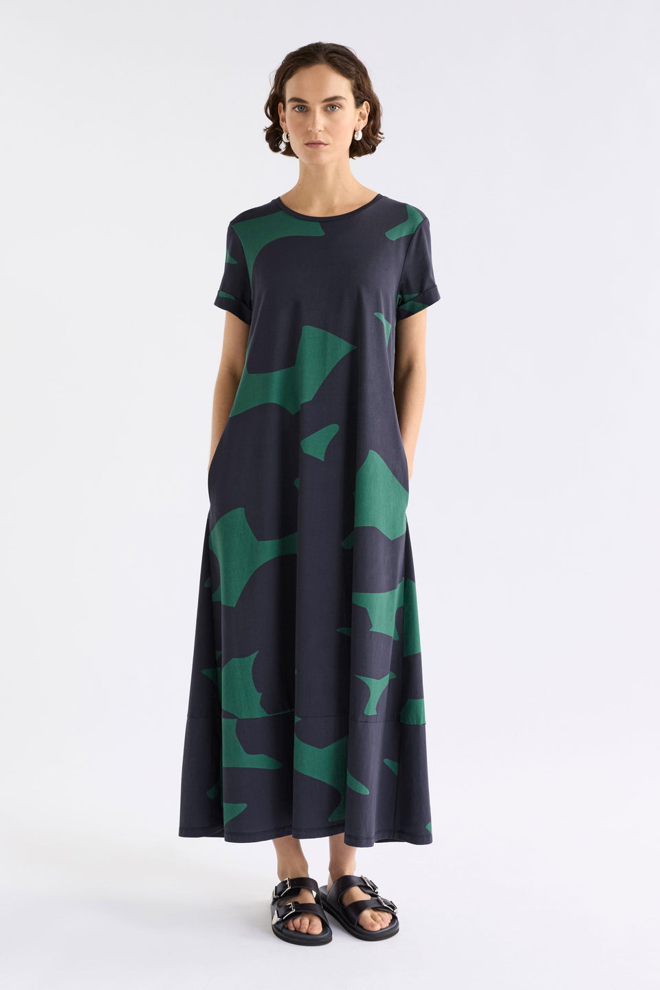 Haki Dress Teal Terra Print Dresses - ELK | TEAL TERA