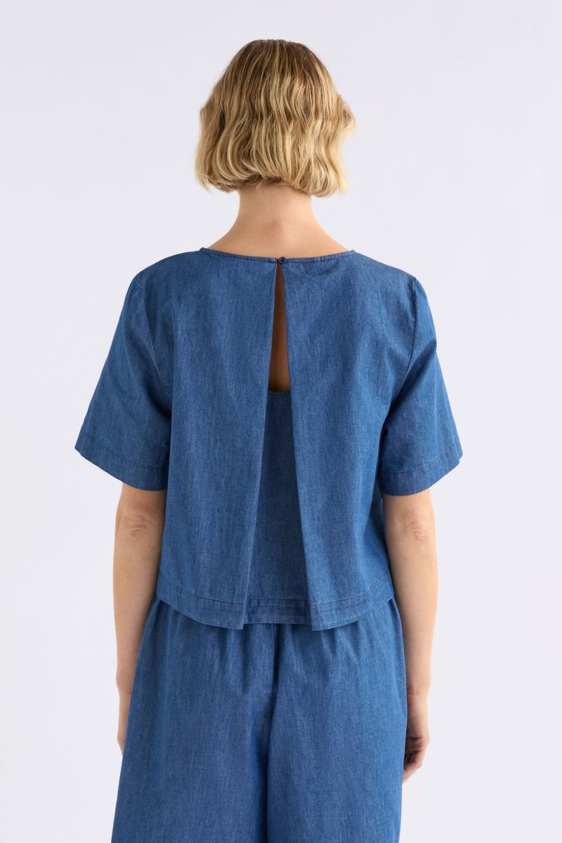 Denim Honnor Top Tops - ELK | MID BLUE DENIM