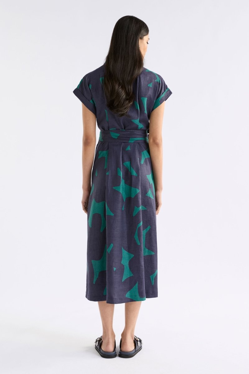 Minnen Wrap Dress Tera Print Dresses - ELK | TEAL TERA