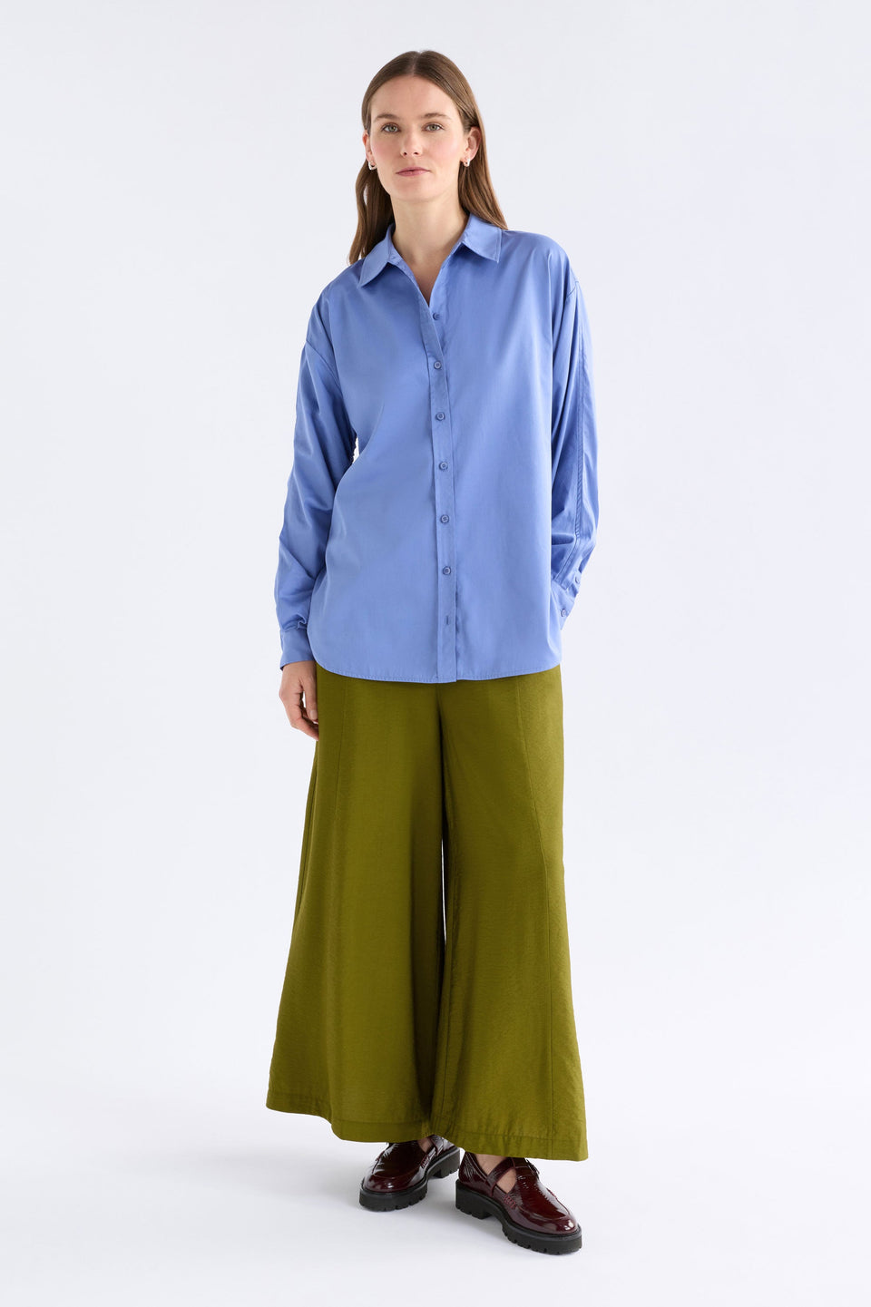 Sol Shirt Dusk Blue Tops - ELK | DUSK BLUE