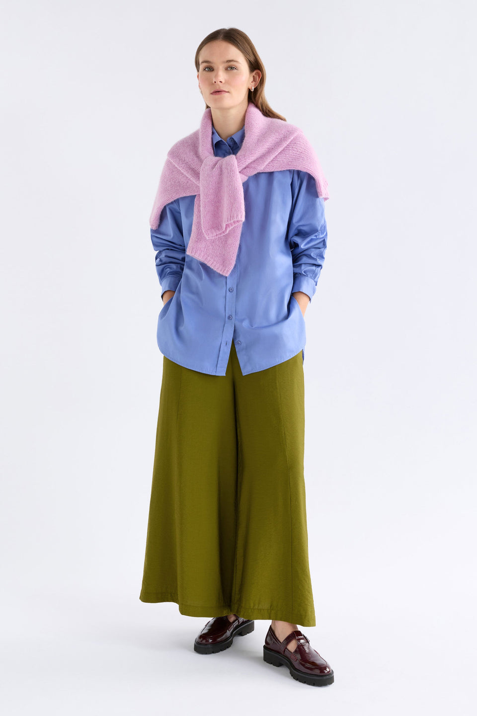 Sol Shirt Dusk Blue Tops - ELK | DUSK BLUE