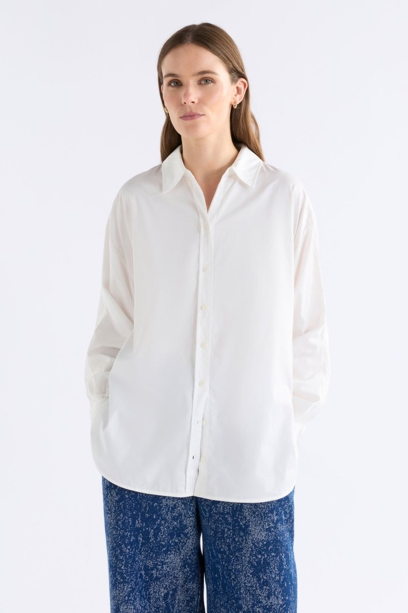 Sol Shirt White Tops - ELK | WHITE